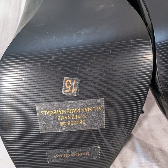 Pleaser Women's Black-Red Seduce-460 Oxford Lace Up Heeled Pump Size 15 - Picture 11 of 11